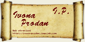 Ivona Prodan vizit kartica